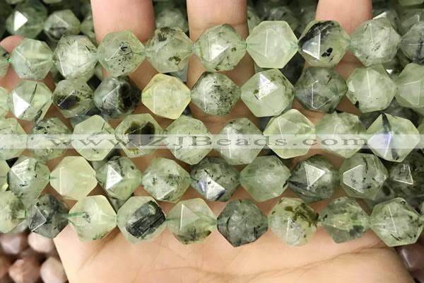 CNG8731 15.5 inches 12mm faceted nuggets prehnite gemstone beads