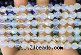 CNG8760 15.5 inches 8mm faceted nuggets opalite beads wholesale