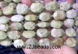 CNG8782 15 inches 12*16mm - 15*20mm faceted freeform turquoise beads