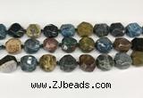 CNG8793 16*17mm - 18*19mm faceted nuggets agate  beads