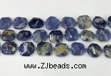 CNG8819 15.5 inches 16mm - 20mm faceted freeform sodalite beads