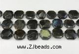 CNG8824 15.5 inches 16mm - 20mm faceted freeform labradorite beads
