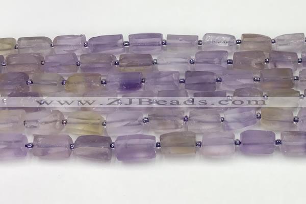 CNG8847 15.5 inches 8*12mm - 10*16mm nuggets matte ametrine beads