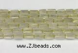 CNG8851 15.5 inches 8*12mm - 10*16mm nuggets matte lemon quartz beads