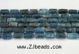 CNG8864 15.5 inches 8*12mm - 10*16mm nuggets matte apatite beads