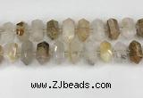 CNG8901 10*25mm - 14*30mm faceted nuggets scenic quartz beads
