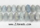 CNG8913 15.5 inches 10*25mm - 15*30mm faceted nuggets aquamarine beads