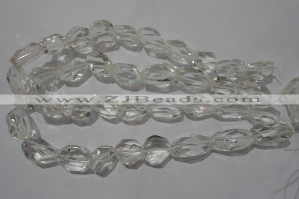 CNG901 15.5 inches 13*15mm – 14*22mm faceted nuggets white crystal beads