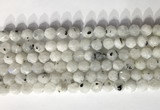 CNG9065 15.5 inches 8mm faceted nuggets white moonstone gemstone beads