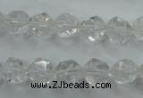 CNG910 15 inches 6mm faceted nuggets white crystal beads