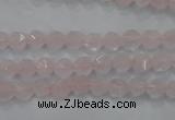 CNG918 15 inches 6mm faceted nuggets rose quartz beads