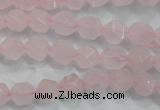 CNG919 15 inches 8mm faceted nuggets rose quartz beads