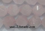 CNG923 15 inches 16mm faceted nuggets rose quartz beads