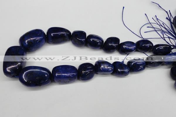 CNG98 15.5 inches 15*20mm - 20*35mm nuggets dyed lapis lazuli beads