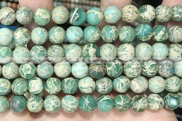 CNI368 15.5 inches 8mm round blue impression jasper beads