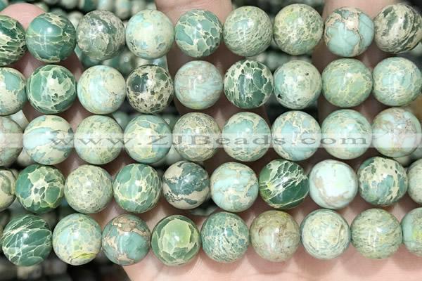CNI369 15.5 inches 10mm round blue impression jasper beads