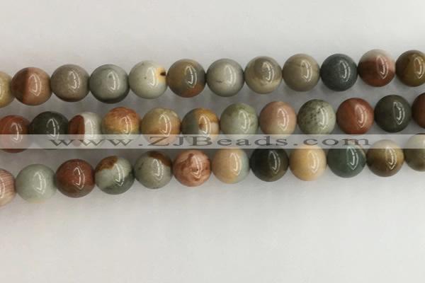 CNI372 15.5 inches 10mm round American picture jasper beads