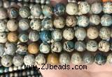 CNI403 15.5 inches 10mm round blue impression jasper beads