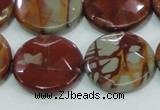 CNJ01 15.5 inches 25mm faceted coin natural noreena jasper beads