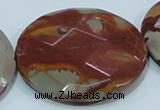 CNJ03 15.5 inches 50mm faceted coin natural noreena jasper beads