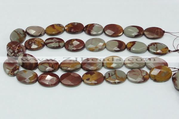 CNJ11 15.5 inches 18*25mm faceted oval natural noreena jasper beads