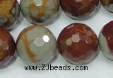 CNJ21 15.5 inches 20mm faceted round natural noreena jasper beads