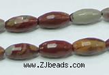 CNJ27 15.5 inches 8*16mm faceted rice natural noreena jasper beads