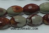 CNJ29 15.5 inches 13*18mm faceted rice natural noreena jasper beads