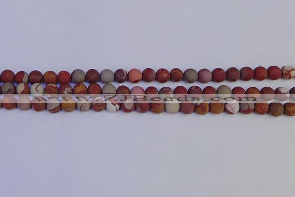 CNJ301 15.5 inches 6mm round matte noreena jasper beads wholesale