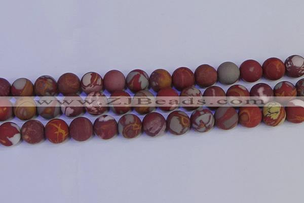 CNJ305 15.5 inches 14mm round matte noreena jasper beads wholesale