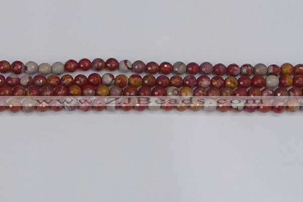 CNJ309 15.5 inches 6mm faceted round noreena jasper beads
