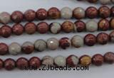 CNJ36 15.5 inches 6mm faceted round noreena jasper beads