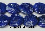 CNL1302 15.5 inches 20mm flat round natural lapis lazuli beads