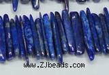 CNL1314 15.5 inches 3*25mm - 4*35mm wand natural lapis lazuli beads