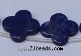 CNL1317 Top drilled 24mm flower natural lapis lazuli beads