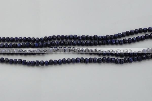 CNL1401 15.5 inches 3*5mm faceted rondelle lapis lazuli beads