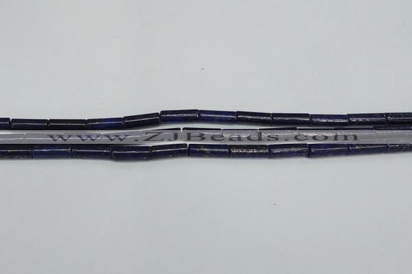 CNL1508 15.5 inches 4*12mm tube lapis lazuli beads wholesale