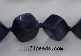 CNL1517 15.5 inches 8*8mm - 18*18mm cube lapis lazuli gemstone beads