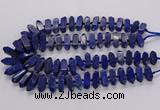 CNL1661 15.5 inches 8*25mm - 10*35mm sticks lapis lazuli beads