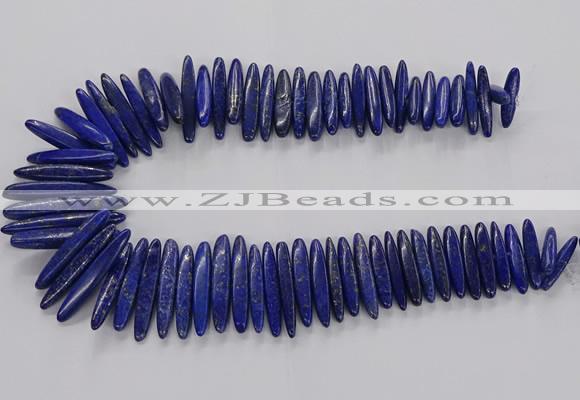 CNL1662 15.5 inches 5*25mm - 7*40mm sticks lapis lazuli beads