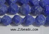 CNL1666 15.5 inches 8mm faceted nuggets matte lapis lazuli beads