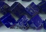 CNL1671 15.5 inches 9*9mm cube lapis lazuli gemstone beads