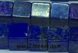 CNL1675 15.5 inches 9*9mm cube lapis lazuli gemstone beads
