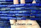 CNL1680 15.5 inches 8*12mm - 9*14mm flat tube lapis lazuli beads