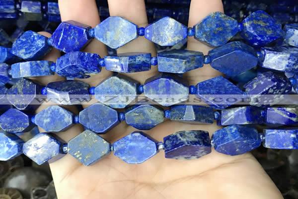 CNL1690 4mm round & 10*15mm - 12*18mm freeform lapis lazuli beads