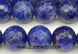 CNL1736 15 inches 8mm faceted round lapis lazuli beads