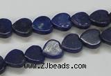 CNL243 15.5 inches 10*10mm heart natural lapis lazuli beads wholesale