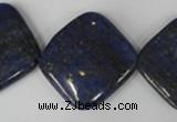 CNL527 15.5 inches 25*25mm diamond natural lapis lazuli gemstone beads