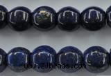 CNL636 15.5 inches 13*14mm pumpkin natural lapis lazuli beads