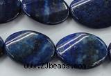 CNL704 15.5 inches 18*25mm twisted oval natural lapis lazuli beads